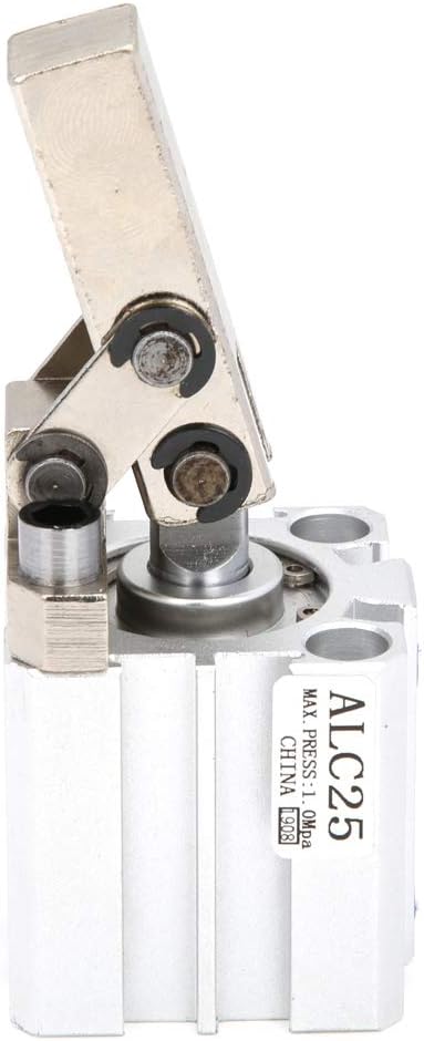 Walfront ALC Clamp Arm Lever Pneumatic Cylinder Double Acting Air Cylinder Without Magnetic Pneumatic Air Cylinders(ALC25), Cylinder