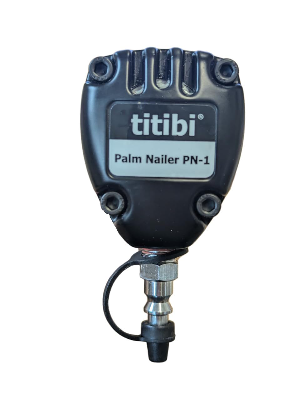 Clavadora neumática de palma TITIBI PN-1, mango ergonómico, nariz magnética, para clavos de 50-90 mm, Ø2-4,1 mm. (compresor de aire o un circuito de aire comprimido necesario)