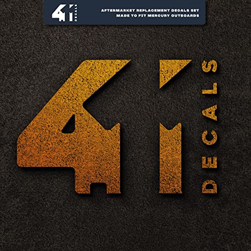 Image of 411 Decals Aftermarket Replacement Compatible with 9.9 (2005-2007) Outboard Decal (Sticker) Set