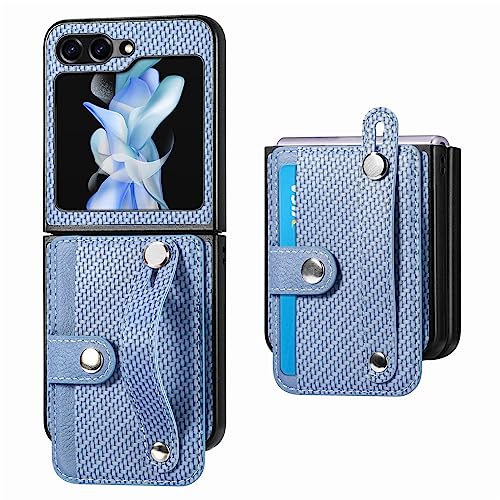 Coque Samsung Galaxy Z Flip 5 avec dragonne et porte-carte chic
