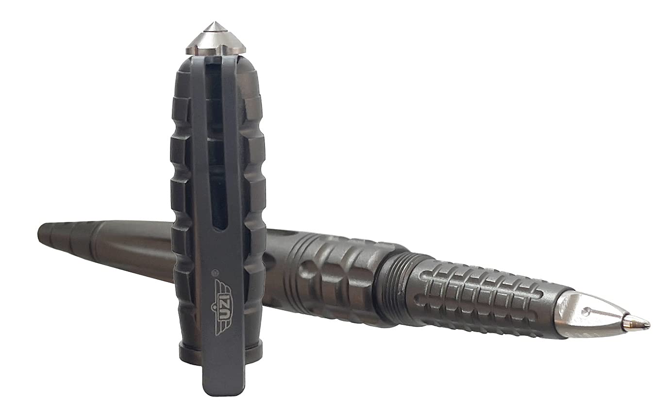Uzi Kubotan Kugelschreiber mit Glasbrecher Gunmetal