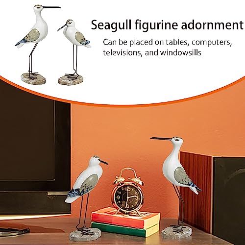 Evinis WB-MN2P 2Pcs Wooden Seagull Figurines thumb #5