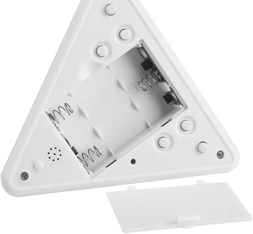 Miniatura 5 de TOPINCN Reloj despertador piramidal, LED que cambia de color, reloj despertador digital LCD, termómetro de luz nocturna, reloj de mesa de escritorio