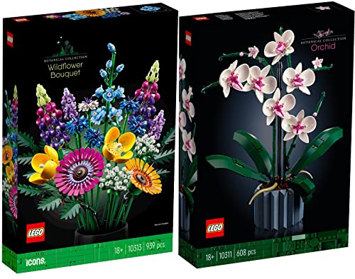 Lego 10311 et 10313 bouquet de fleurs sauvages pour salon