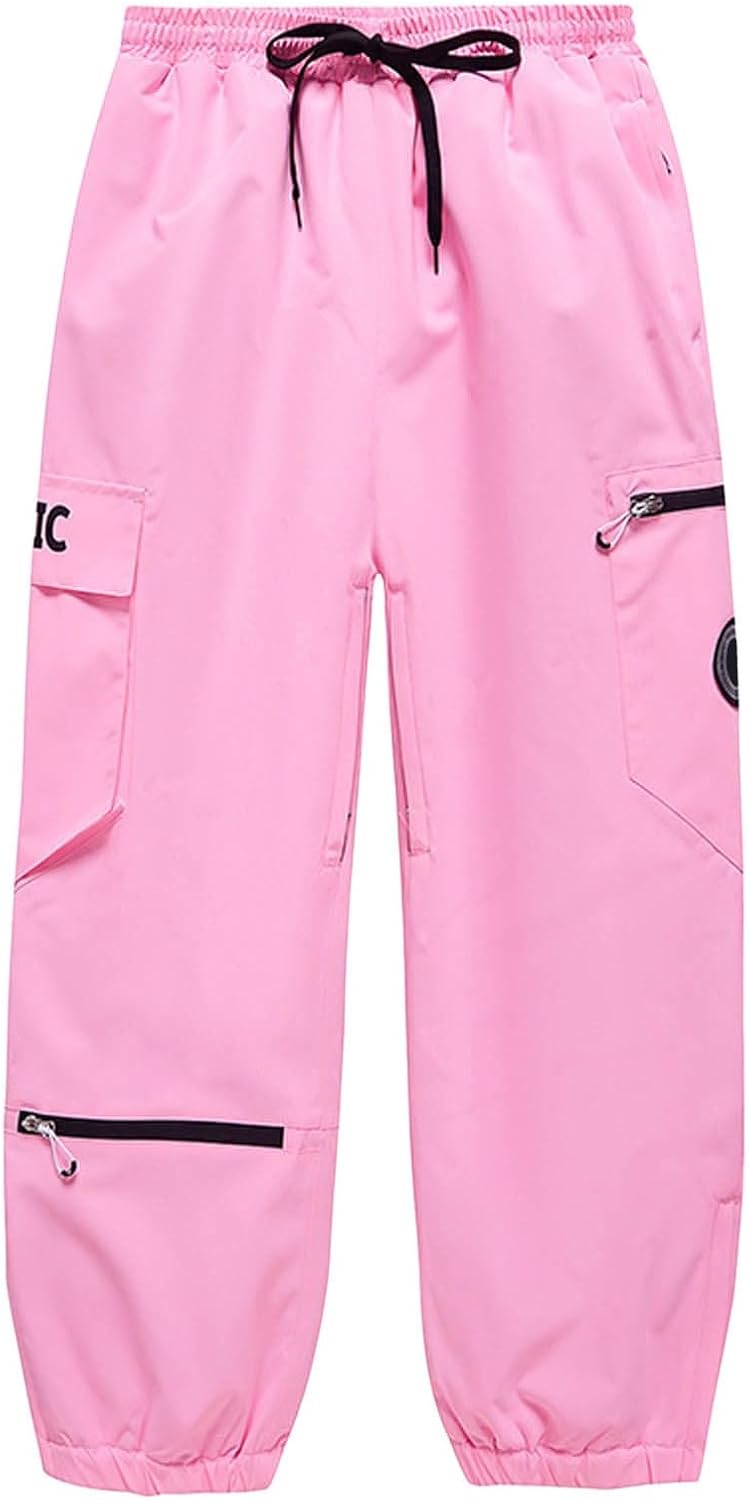 Snow Pants Womens Waterproof Warm Snowboard Bibs Winter Windproof Ski Jumpsuit Baggy Ski Bib Overalls for Men Women