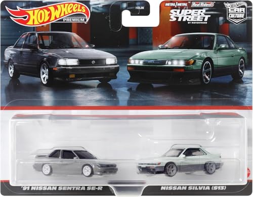 Hot Wheels 2-Pack Nissan Sentra SE-R y Silvia S13 miniatura 4