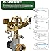 LIULO TOOL 2 Pack Zinc Alloy Impact Sprinklers for Yard, Stainless Steel Pulsating Water Sprinkler Head on Spike Base, Adjustable Water Sprinklers for Large Area Patio Lawn Garden Irrigation