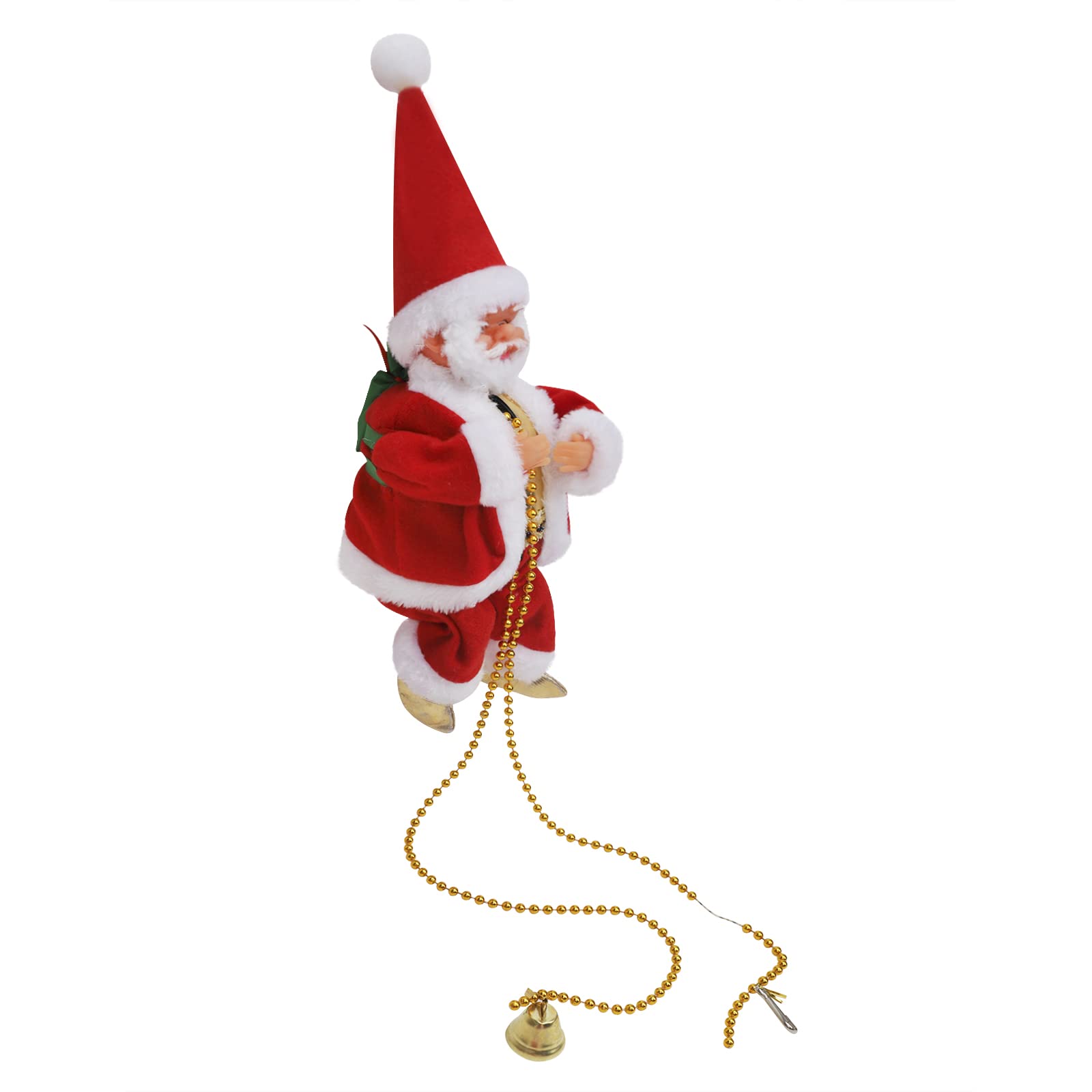 NICEYEA Christmas Electric Santa Claus Climbing Rope with Music Climbing Santa Claus Doll Toy Christmas Tree Hanging Ornaments Creative Xmas Decorations Gift - Image 4