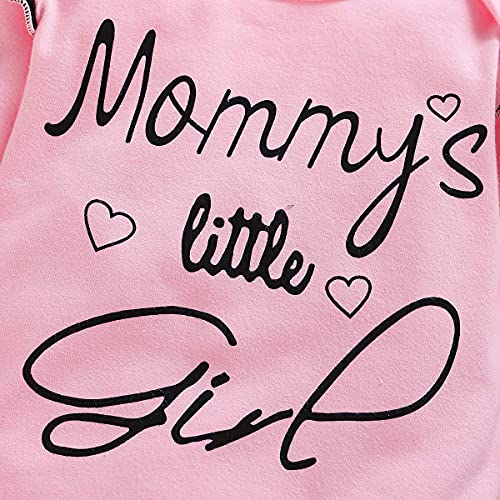 Image of Newborn Baby Girl Clothes Toddler Girl Outfits Ruffle Long Sleeve Tops Pants with Hats and Headband Fall Summer Clothes Sets