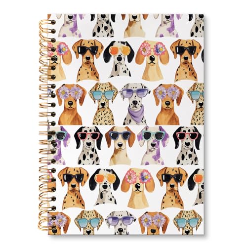 huester Dalmatian Dog Notebook Journal, Dalmatian Gifts for Women Journal Notebooks for Note Taking, Dog Office Supplies, Pet Lover Gifts Hardcover Spiral Notebook, 5.5x8.3 Inch