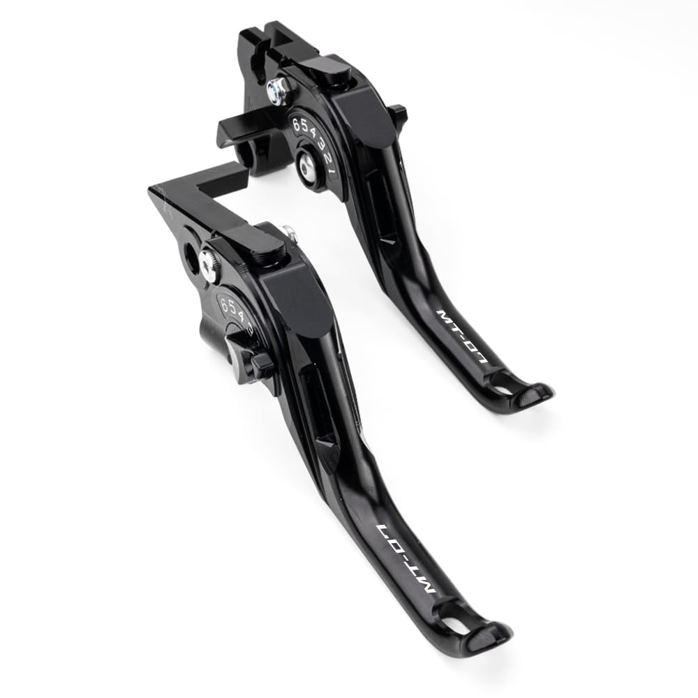 Adatto per MT 07 MT07 MT-07 2014-2026 2025 FZ07 FZ-07 FZ 07 2021 Accessori Moto Leva del Freno e della Frizione Regolabile CNC Set di Leve Freno e Frizione (Nero)