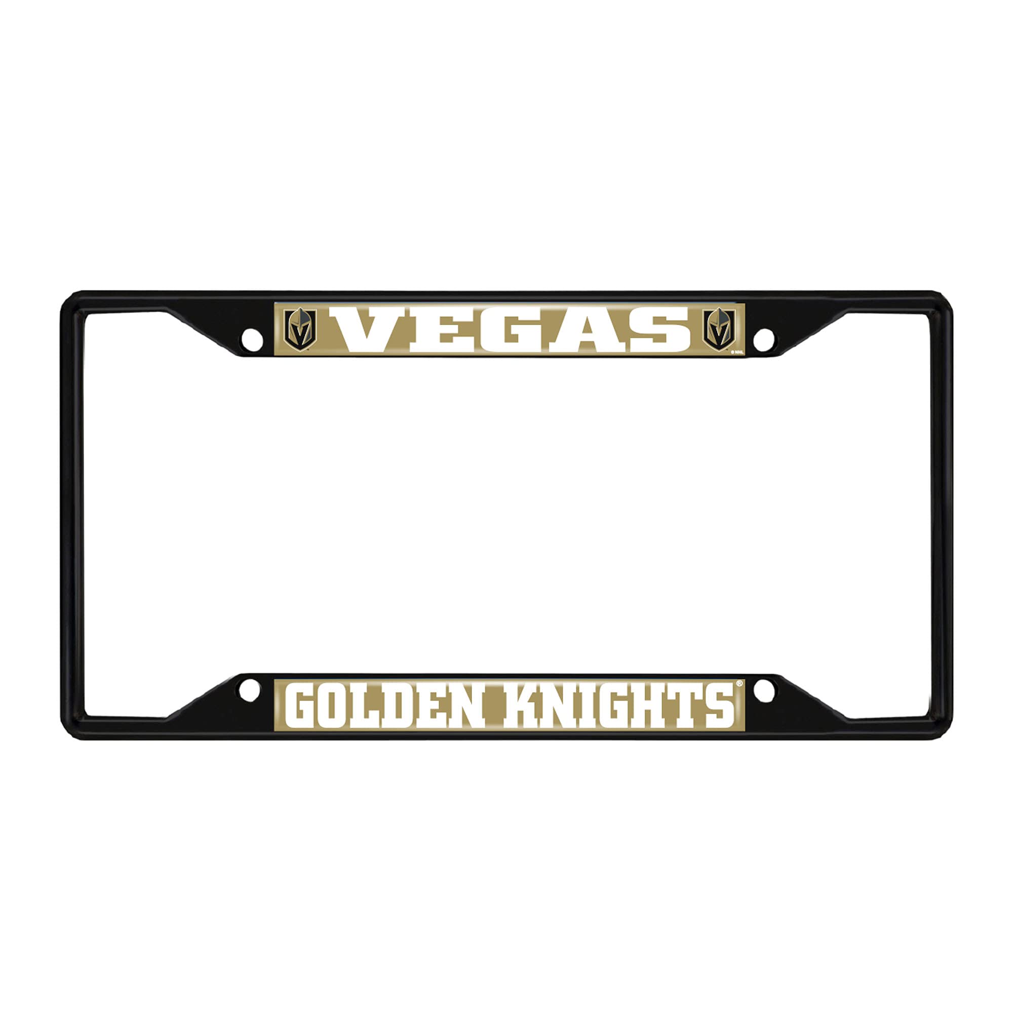 FANMATS 31394 Vegas Golden Knights Metal License Plate Frame Black Finish