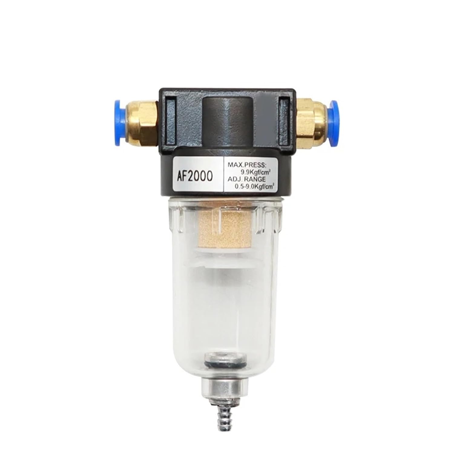 1pcs AF2000 1/4 Processor Copper Filter Air Pump Filter Oil and Water Separator Pneumatic Components Air Compressor(PC 12mm Fitting)