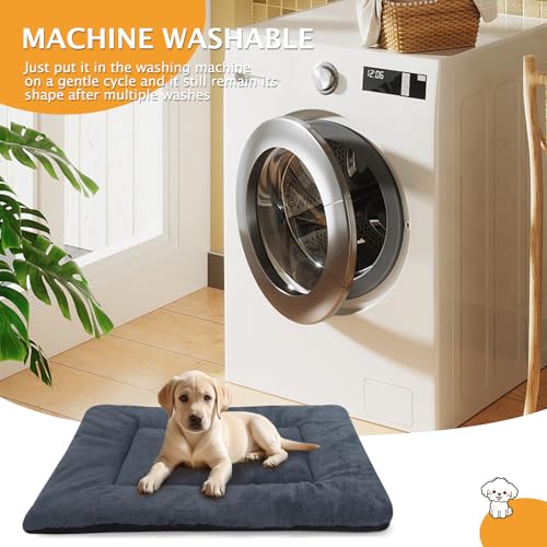 PET SPPTIES Hundebett Weiches und Warmes Matten Hundekissen Waschbarn kuschelig Umkehrbar Haustier Sofakissen PS085 (75X50 cm, Schwarz)