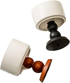 Dxcaicc Vintage Ceramic Goblet, French Ice Cream Cup with Wooden Base, Glossy White Cup with Wooden Base Goblet – Perfect for Parties, Weddings, and Home Use,Black Wooden Legs