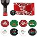 Whaline 8 Pack Christmas Wine Bottle Stoppers and Gift Box, Funny Silicone Reusable Caps Bottle Sealers with a Funny Saying for Wine Beverage and Beer Bottles
