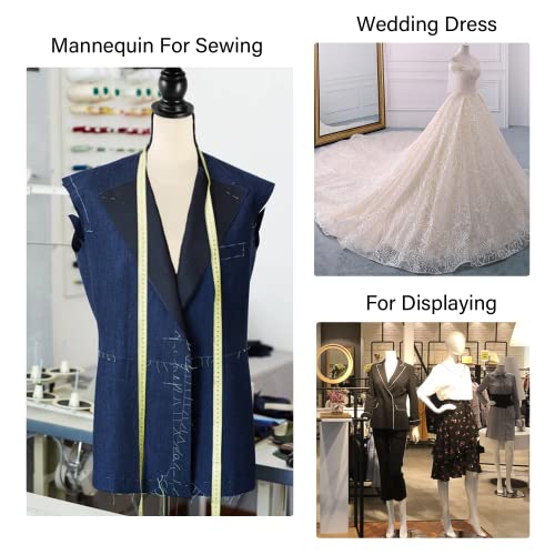 Hombour Female Mannequin Body, Sewing Mannequin Torso Dress Form, Adjustable Mannequin With Stand For Sewing Dressmaker Jewelry Display, Beige #TOP5