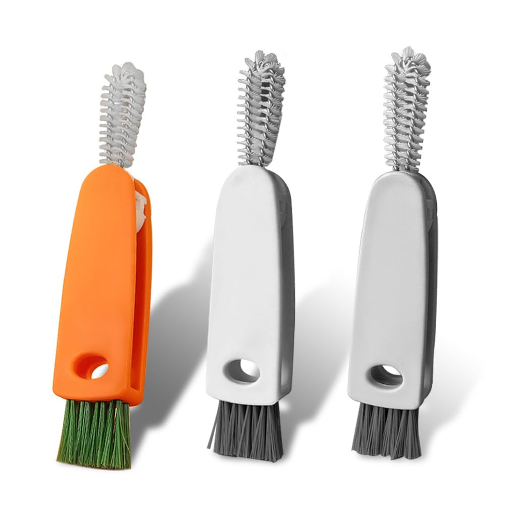KIXZSAZ Water Cups Brush Cleaning Tools Folded Bottles Carrot-shaped Washing Scrubber Portable Gadgets for Drink Glasses Dishes, 3 Pieces
