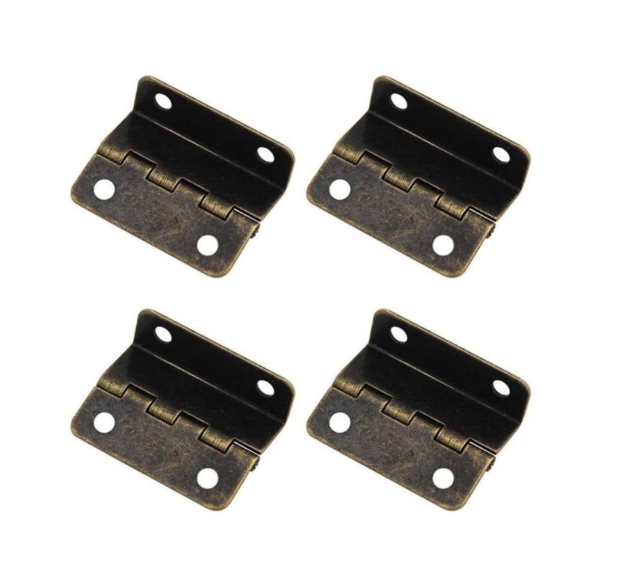 Vividcrate Bronze 4Pcs Vintage Cabinet Door Hinges, Durable Metal Hinges With Screws(Bronze)