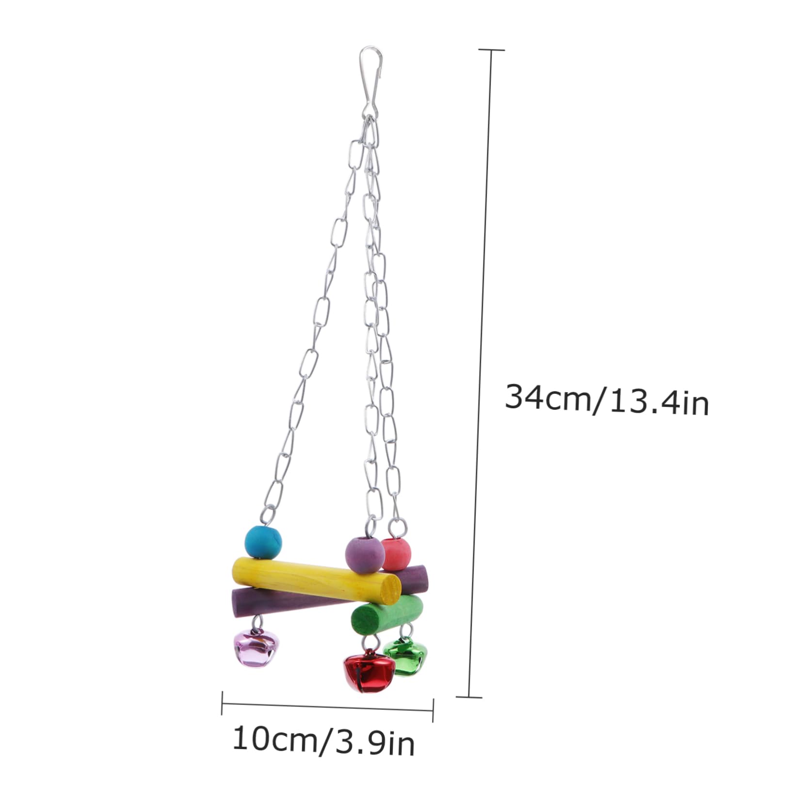 CIYODO 5Pcs Bird Swing Set Hanging Bell for Parakeets Cockatiels Macaws Promotes Play Chewing for Bird Owners Home Decor