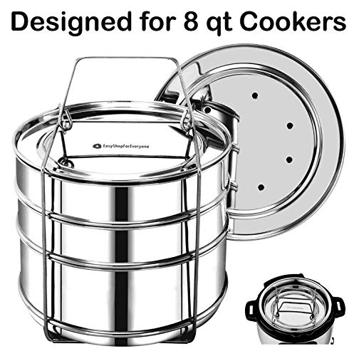 EasyShopForEveryone Stackable Insert Pans, Instant Pot Accessories for 8 Qt Baking, Casseroles