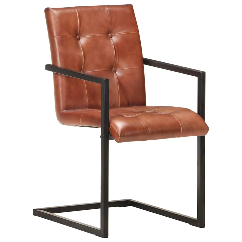 Set di 6 sedie da pranzo Clever marrone vera pelle