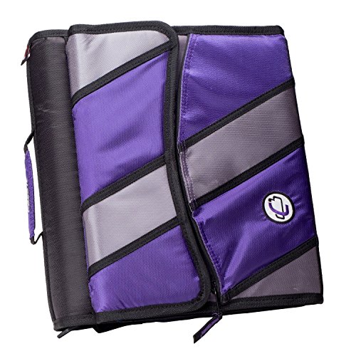 Case it Sidekick 2-Inch O-Ring Zipper Binder with Removable Tab File, Purple, D-901-PUR