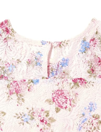 Beautees Girls' Sleeveless Sweetheart Neck Lace Skater Party Dress4