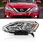 BoardRoad Headlight Assembly Compatible with 2016 2017 2018 2019 Nissan Sentra 4-Door Sedan Halogen Headlamps Factory Style Replacement Left Driver Side