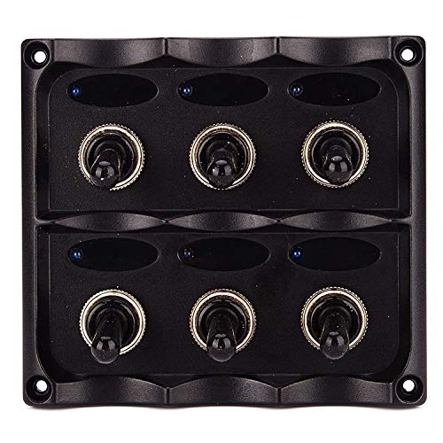 XIEWEICHAO 跨境热销 驾驶室配件 热卖6组钮子拔动开关 组合开关 面板开关 (Color : Black)