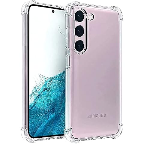 Aozuoton for Samsung Galaxy S23 Case, Galaxy S23 Case, Shockproof Crystal Clear Slim Soft Silicone TPU Protective Phone Cover for Samsung Galaxy S23,Clear Cover