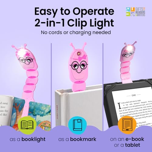 Gifts for Readers & Writers Flexilight Leselampe | 2 in 1 Lesezeichen Buch Licht | LED Clip On Leselampe… – Ansicht 4