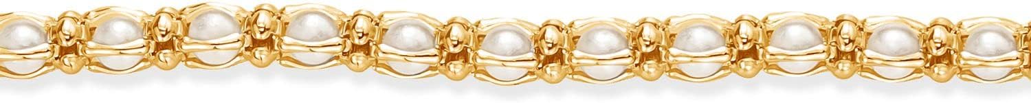 Gem Stone King 925 Sterling Silver Multi-Faceted Crystal Beads Tennis Bracelet For Women (7 Inch, with Lobster Clasp, Made in Italy)