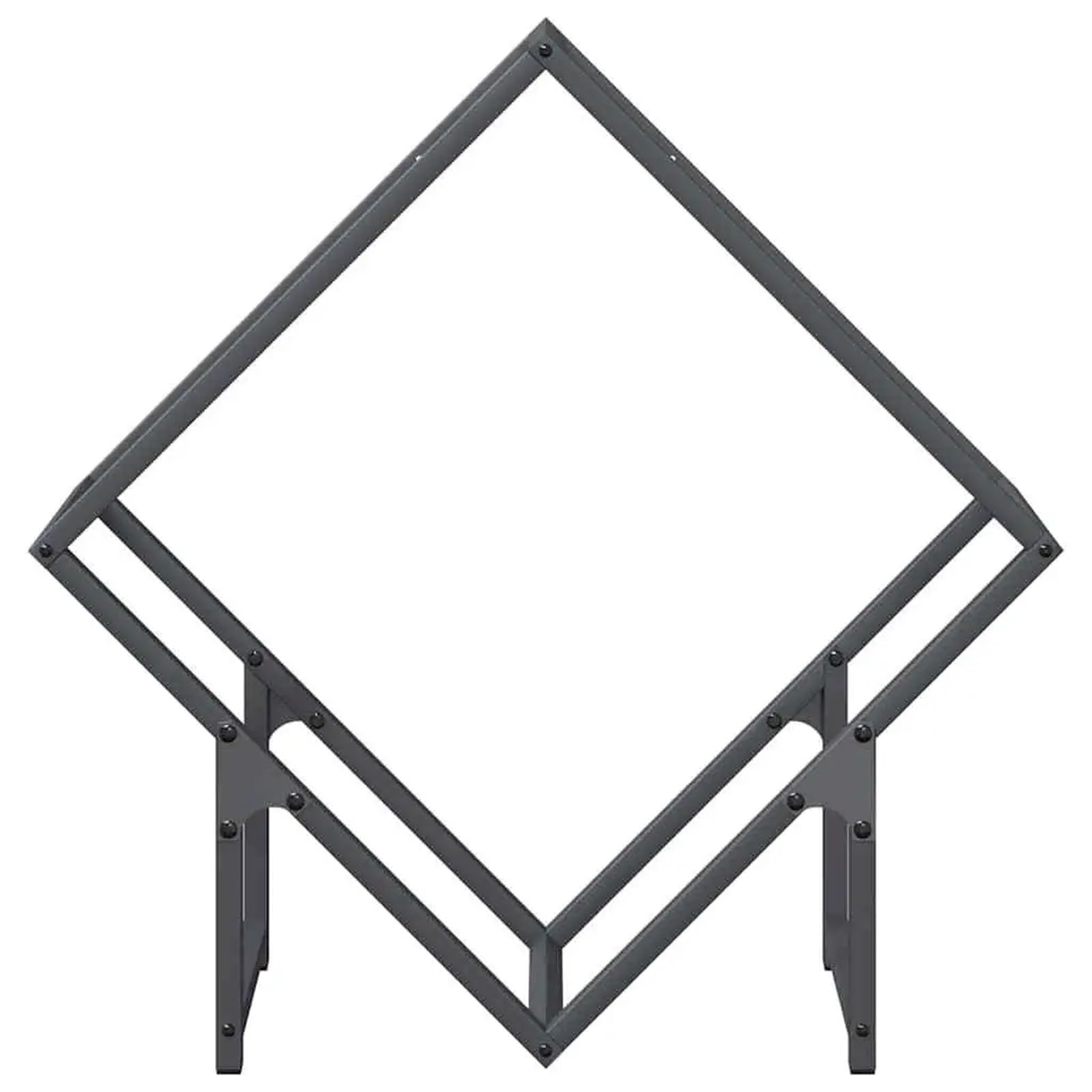 Scaffalatura Porta Legna Portalegna antracite 60x25x60 cm - Soluzione di stoccaggio in acciaio laminato a freddo