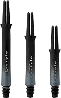 Vista 20 de Carbon Dart Shafts – Locked & Silent (Spinning) – 9 Sizes – for Soft Tip & Steel Tip Darts – Lightweight, Durable, Professional Grade