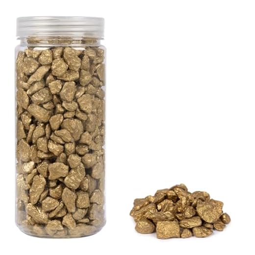 HEKU 30336-24: Piedras Decorativas Doradas, 750 g, en Bote resellable