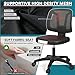 iCoudy Armless Office Chair Ergonomic Swivel Small Computer Desk Chairs No Armrests with Wheels Adjustable Height Black Task Chairs Without Arms for Small Spaces