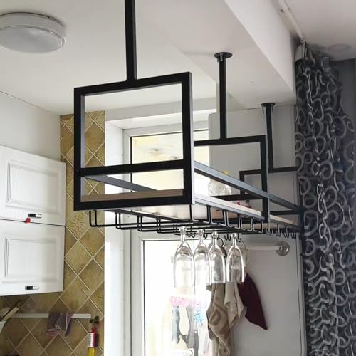 Support de rangement pour verres à vin de bar et café suspendu