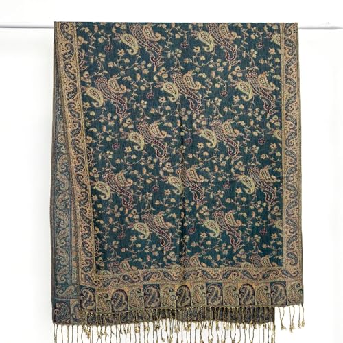 Faticinfa Women's Hijab Pashmina Shawls Wraps,Double-sided Paisley Vintage Scarf With Tassels3