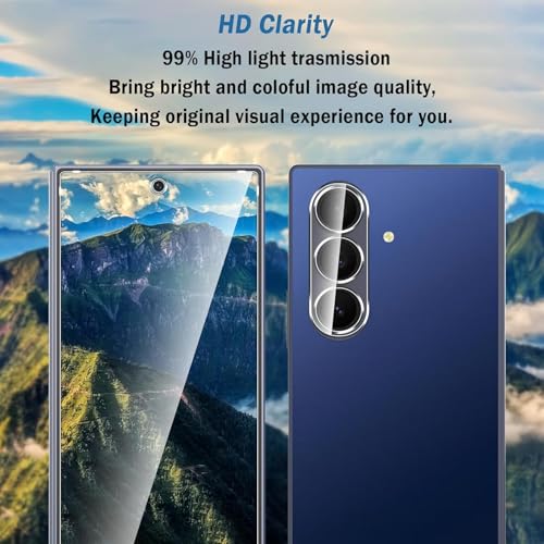 Image of Uyiton SHILD (Pack of 2) Tempered Glass Screen Protector for Samsung Galaxy Z Fold 7 | HD Clarity | Scratch Resistant | Fingerprint Unlock Support | Case Friendly | Full Front Screen Protection