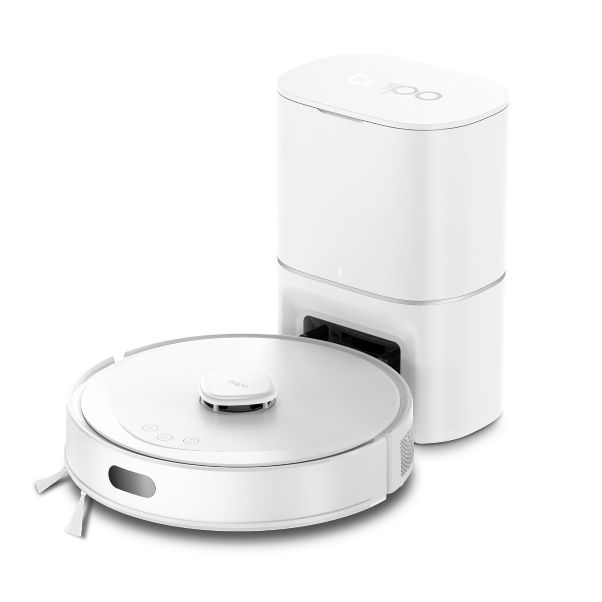 Tapo Robot odkurzający 4 w 1 RV30Max Plus automatyczne opróżnianie, cichy i cienki, bardzo mocny 5300 Pa, nawigacja LiDAR, autonomia 150 min, dywan i sierść zwierząt
