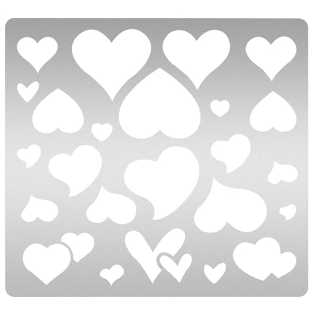 UNICRAFTALE Metallschablone Herz-Ausschnitt – Edelstahl, 20x18,5 Cm, Für Zeichnen, Scrapbooking, Gravur