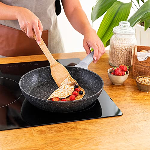 Cecotec-Set-de-Sartenes-Polka-Exclusive-18-22-26-Bucket-Set-WoodRock-Diametro-18-22-26-cm-Mango-frio-de-Baquelita-Aluminio-Forjado-Antiadherente-Teflon-Lavavajillas-y-Todo-Tipo-de-Cocinas