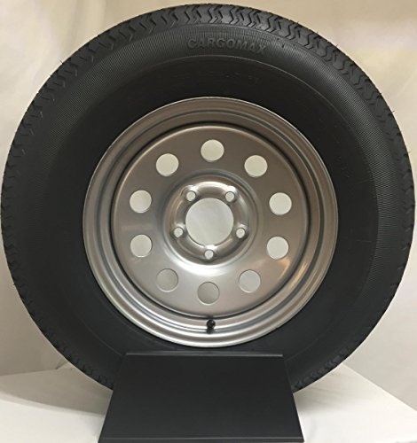 14" BOAT TRAILER UTILITY SILVER MOD WHEELS TIRES 205/75R14 RADIAL