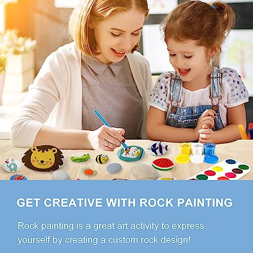25 Stück Kieselsteine zum Bemalen Flach, Steine zum Bemalen, Strand Kiesel, Flach Steine Groß zum Bemalen, Groß Steine zum Bemalen, Kies Dekosteine Naturstein, für Bunte Malerei & Dekoration