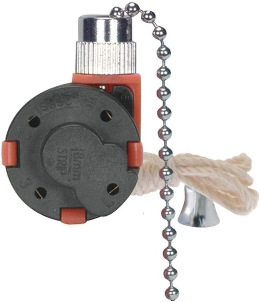 Satco 3 Speed Ceiling Fan Switch Nickel - 801983 (1)