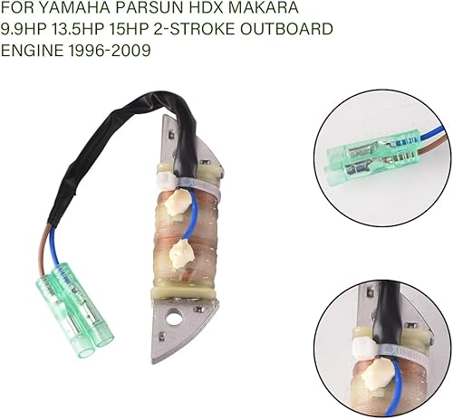 Miniatura 3 de 63V-85520-00 63V-85520-01 T15-04000200 Bobina de carga apta para Yamaha Parsun HDX Makara 9.9HP 13.5HP 15HP Motor fuera de borda de 2 tiempos