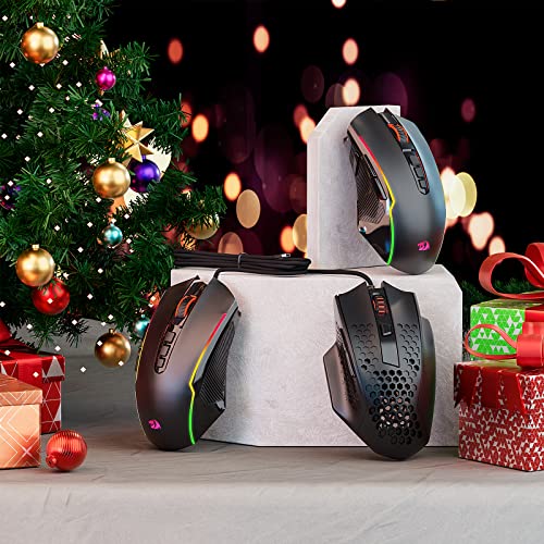 Redragon Gaming Mouse, RGB Gaming Mouse Wired with 9 Programmable Macro Buttons, Chroma RGB Backlit, 8000 DPI Adjustable, PC Gaming Mice with Fire Button for Windows/Mac, Black, M910-K - Image 7