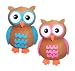 Quantity 2 pcs pack - Tenna Tops Cute Owl Set Car Antenna Toppers / Antenna Balls / Mirror Danglers