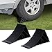 KIMISS Heavy Duty Black Wheel Chock High Stability Tire Blocks for Car Travel Trailers RV, 2PCS